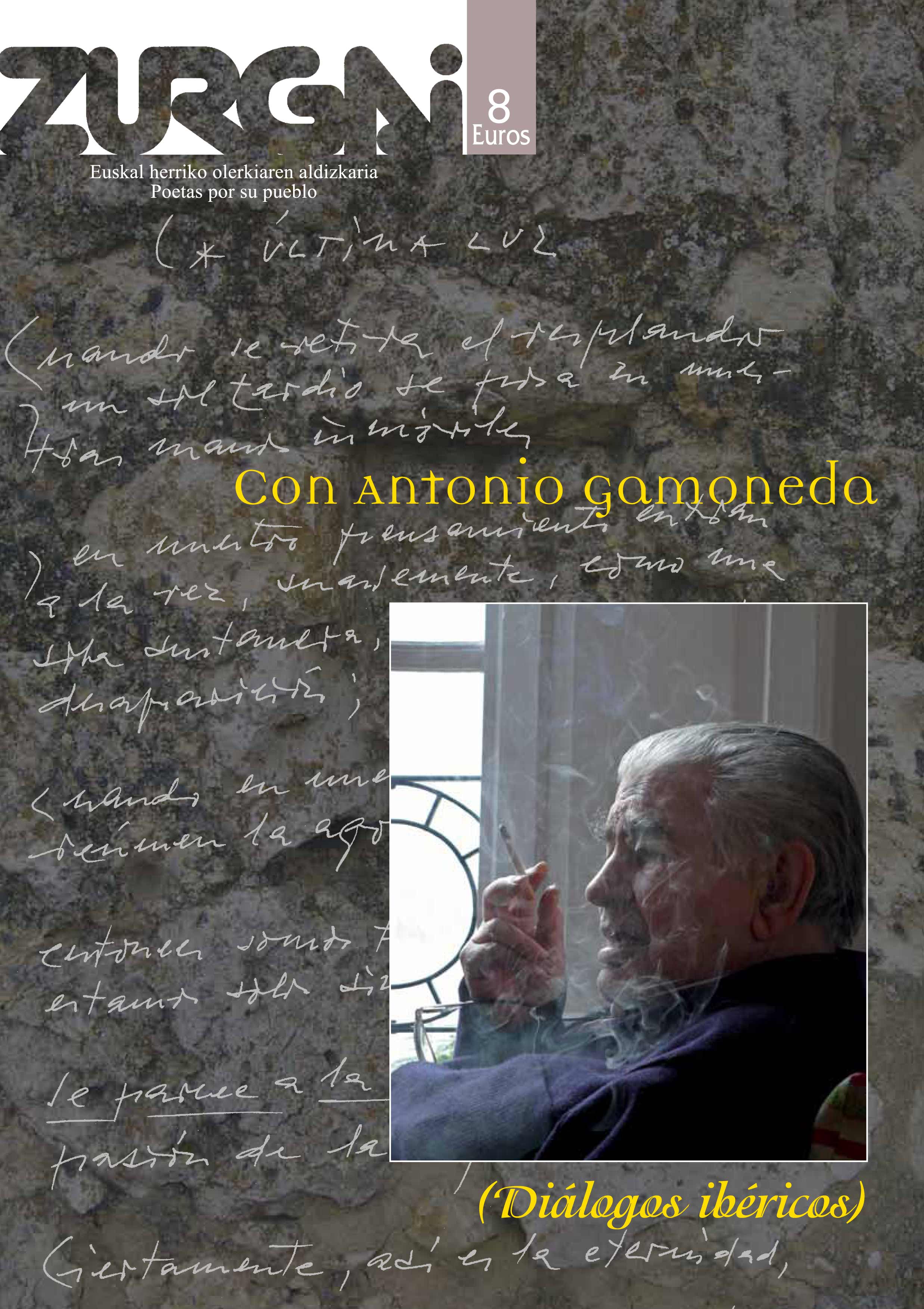 Portada de revista Con Antonio Gamoneda (Diálogos Ibéricos)